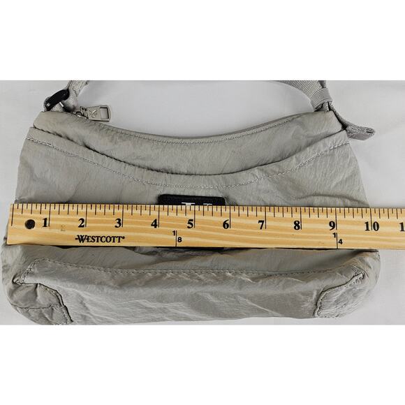 CALVIN KLEIN WOMEN'S GRAY CITY NYLON SHOULDER CROSSBODY BAG LIGHT 10"L x 5"H - Picture 10 of 16